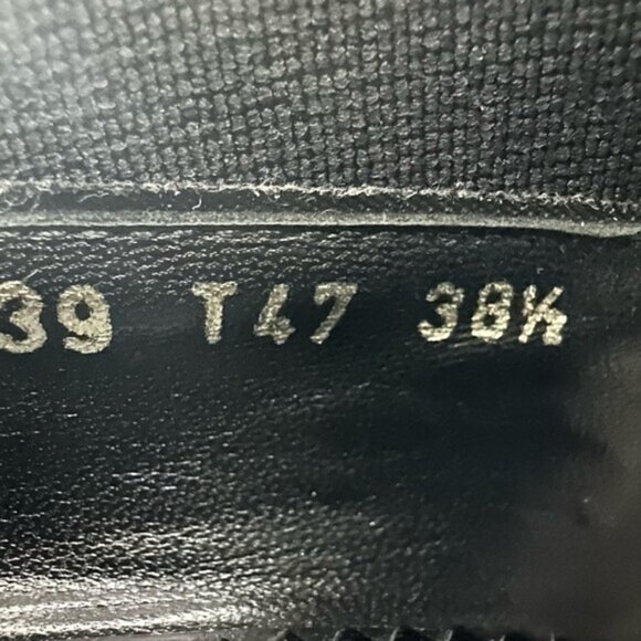 EMPORIO ARMANI Black Patent Leather Chelsea Ankle Boots Size 8-8.5 - Picture 9 of 12